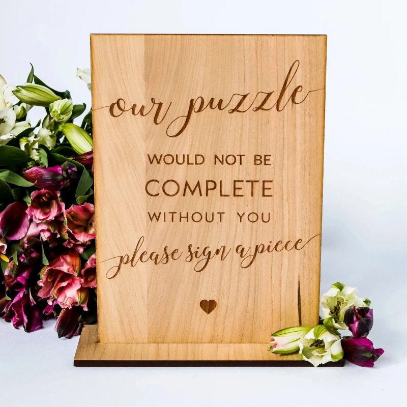 Wooden Puzzle Guest Book