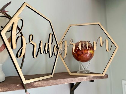 Bride & Groom Chair Signs