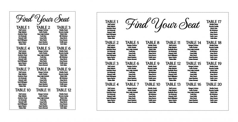 Wooden Wedding Seating Chart | Laser engraved customized wedding seating chart - Image 3