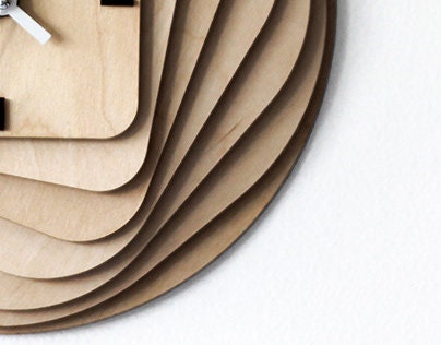 Round to Square Wooden Wall Clock – photo 4