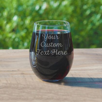 Personalized Stemless Wine Glasses